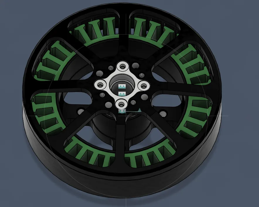CAD model of the 8014 motor