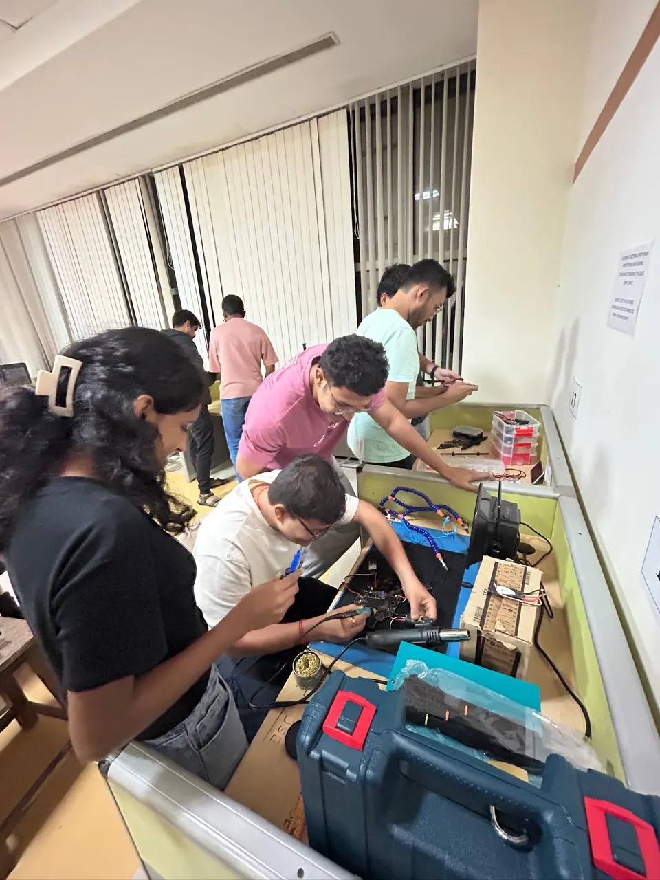 Assembling a prototype on the bench