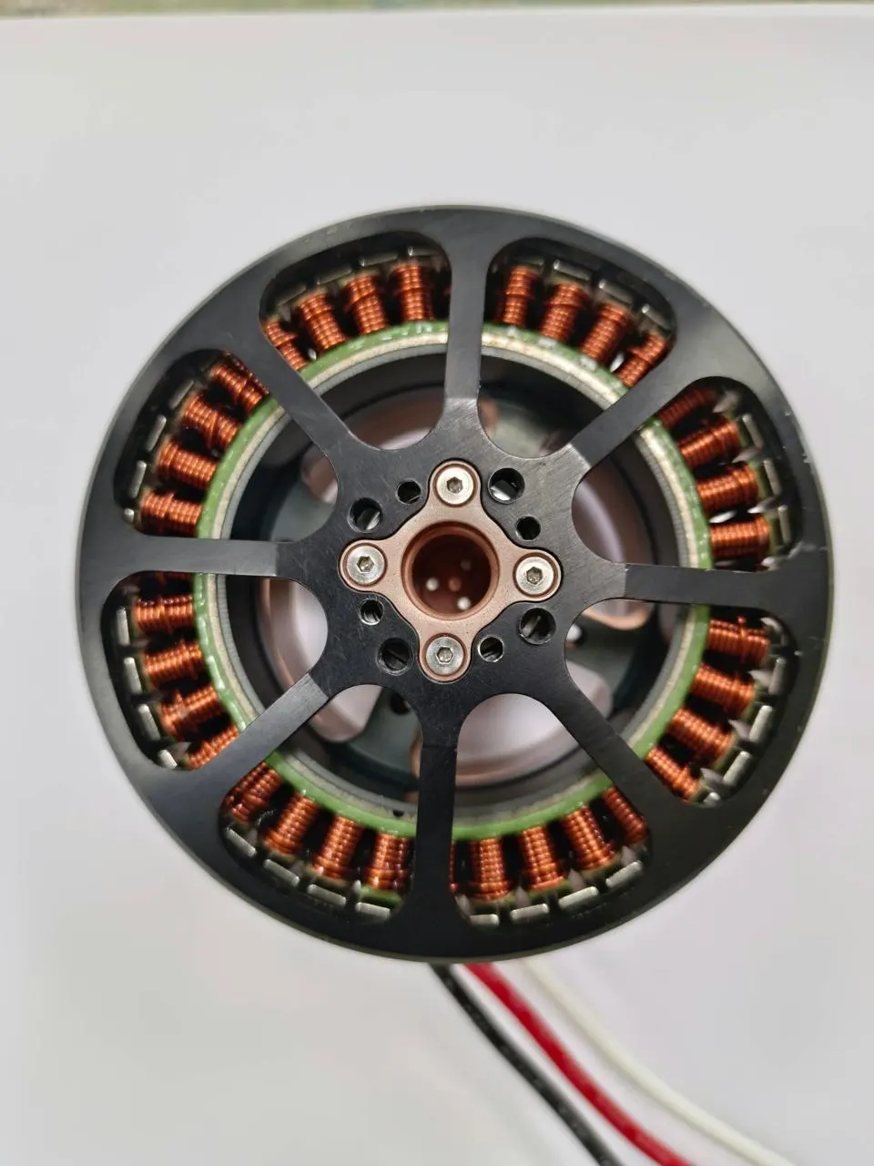 Top view of the assembled 8014 motor