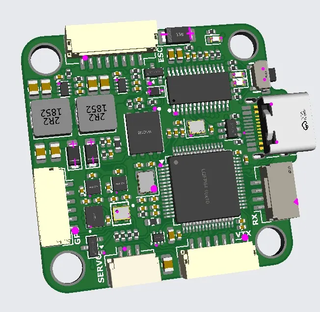 Render of the next flight controller revision